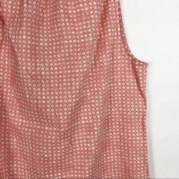 Ann Taylor LOFT | Women's Pink & White Boat Neckline Tank Style Top Size XS - Picture 6 of 6